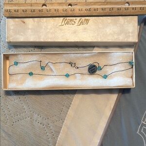 Sterling silver, Silver and Blue Necklace